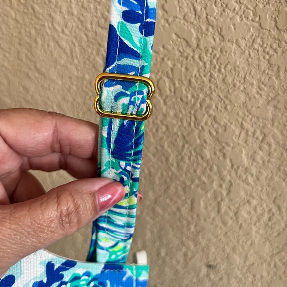 Handmade from Lilly Pulitzer fabric crossbody w/ matching face mask (new) - Picture 4 of 4